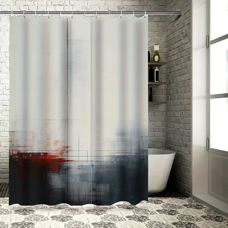 Modern Artistic Shower Curtain with Geometric Patterns for Bathroom Decor Black White Color Scheme, Made from Durable Waterproof
Modern Artistic Shower Curtain with Geometric Patterns for Bathroom Decor Black White Color Scheme, Made from Durable Waterproof
