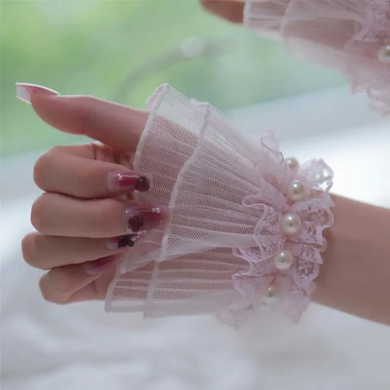 Elegant Pearls Embroidered Lace Arm Sleeves Arm Cuffs For Nails Art Photography
Elegant Pearls Embroidered Lace Arm Sleeves Arm Cuffs For Nails Art Photography