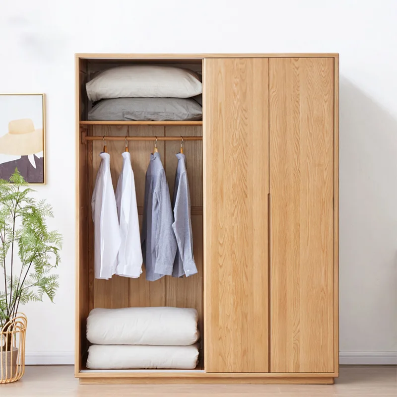 Customizable Nordic Solid Wood Wardrobe Oak Double Sliding Door
Customizable Nordic Solid Wood Wardrobe Oak Double Sliding Door