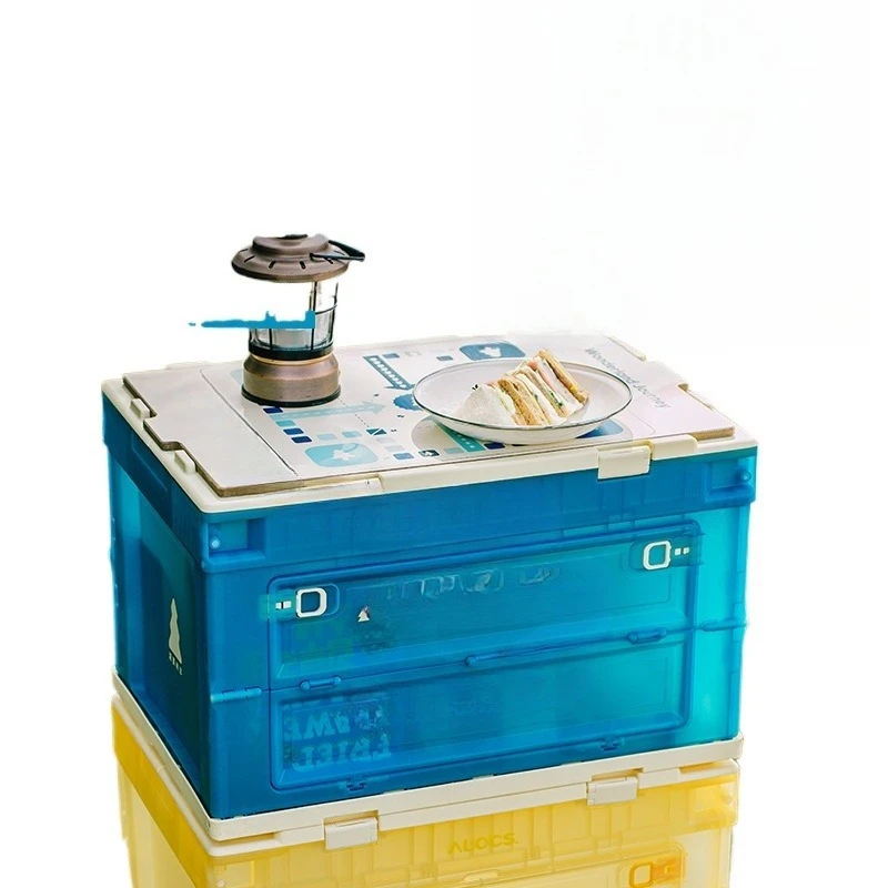 Storage box, with table board, camping sundries, large capacity, portable and lightweight, folding box.
Storage box, with table board, camping sundries, large capacity, portable and lightweight, folding box.