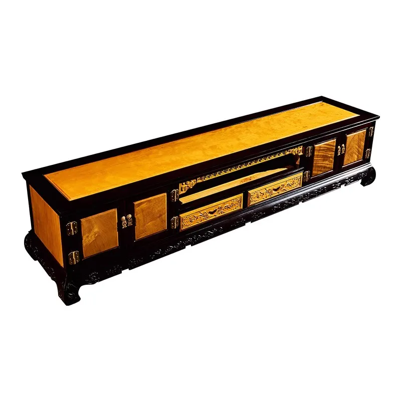 Golden nanmu TV cabinet, Chinese solid wood hedgehog red sandalwood complete simple living room floor cabinet, rosewood mahog
Golden nanmu TV cabinet, Chinese solid wood hedgehog red sandalwood complete simple living room floor cabinet, rosewood mahog