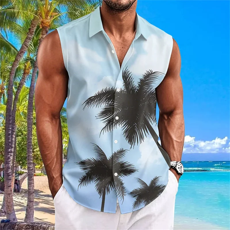Hawaii style men's breathable comfortable sleeveless shirt, beach vacation casual shirt, 3D print, new summer 2025 collection.
Hawaii style men's breathable comfortable sleeveless shirt, beach vacation casual shirt, 3D print, new summer 2025 collection.