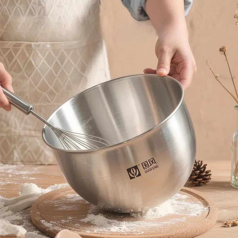 LTT food grade stainless steel special basin for beating cream, thickened and deepened, splash-proof egg basin
LTT food grade stainless steel special basin for beating cream, thickened and deepened, splash-proof egg basin