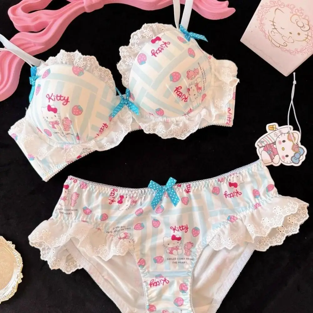 Anime Women Cotton Bra Briefs Kawaii Cute Hello Kitty Print Underwear Set Sanrio Breathable Cartoon Student Sweet Girl Fashion
Anime Women Cotton Bra Briefs Kawaii Cute Hello Kitty Print Underwear Set Sanrio Breathable Cartoon Student Sweet Girl Fashion