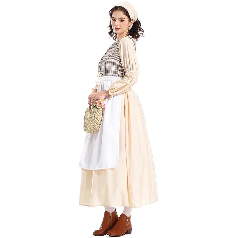 KKL3Adult Women Festival Part Prairie Colonial Apricot Plaid Dresses k15[[
KKL3Adult Women Festival Part Prairie Colonial Apricot Plaid Dresses k15[[