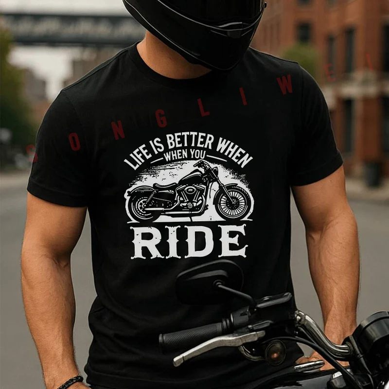 Live Motorcycle Graphic Moto Summer Short-sleeved Cotton T Shirt Men Women Streetwear Loose T-shirts
Live Motorcycle Graphic Moto Summer Short-sleeved Cotton T Shirt Men Women Streetwear Loose T-shirts