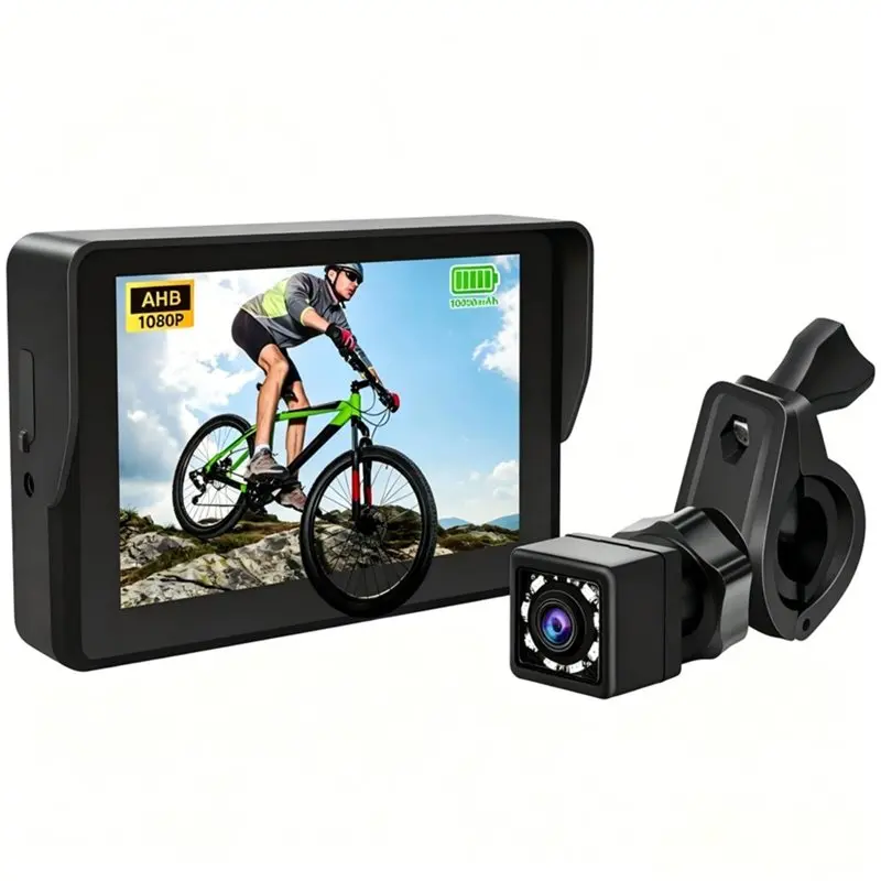 ABVL-1080P Bike Bicycle Mirror,Bicycle Rear View Camera 5" Screen Night Vision Handlebar Camera For Motorcycle Mountain Bike
ABVL-1080P Bike Bicycle Mirror,Bicycle Rear View Camera 5" Screen Night Vision Handlebar Camera For Motorcycle Mountain Bike