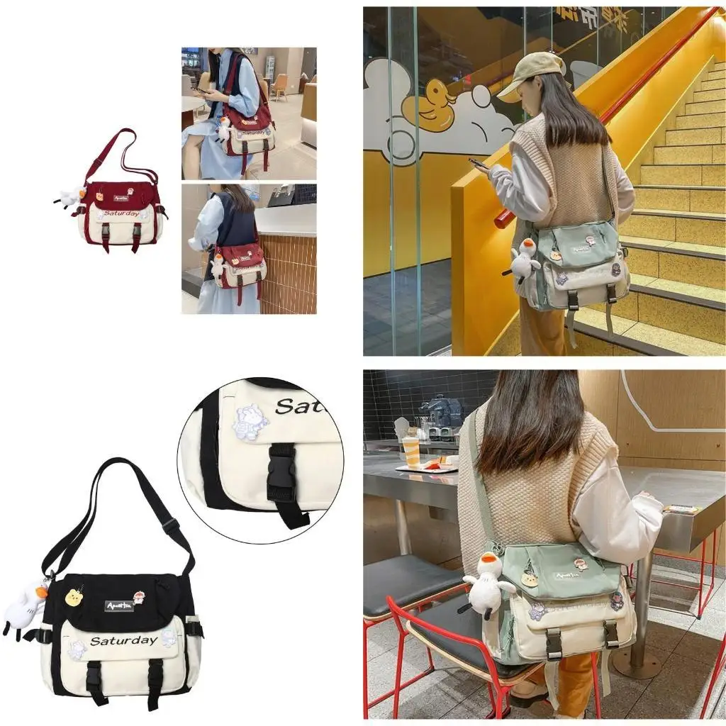 X90D Crossbody Bag for Teen Girl Student Book Bag with Pendant Large Capacity Canvas School Bag Verstile Bag
X90D Crossbody Bag for Teen Girl Student Book Bag with Pendant Large Capacity Canvas School Bag Verstile Bag