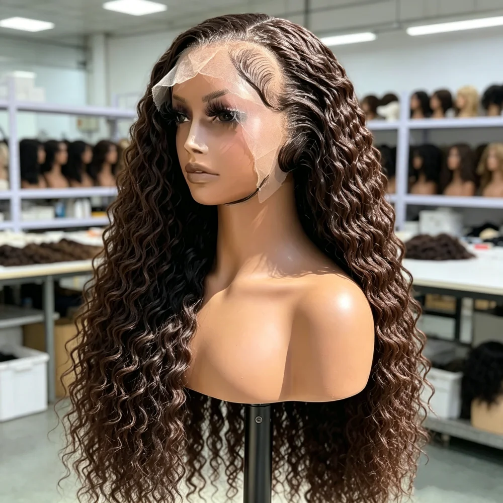 180% 220% Density 13x4 Hd Lace Frontal Wig Colored Highlight Wig Human Hair Wigs Curly Chocolate Brown #2 Jerry Curly 13x4 Lace Front Wigs For Women
180% 220% Density 13x4 Hd Lace Frontal Wig Colored Highlight Wig Human Hair Wigs Curly Chocolate Brown #2 Jerry Curly 13x4 Lace Front Wigs For Women