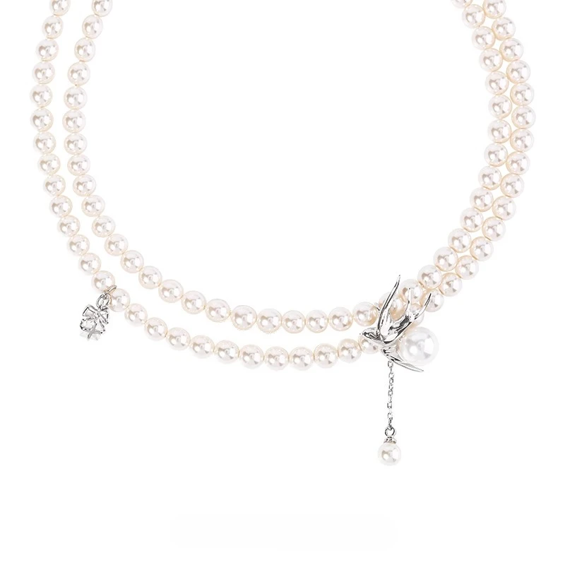 Double Pearl Bird Necklace Light Luxury Swallow Pearl Pendant Collarbone Chain
Double Pearl Bird Necklace Light Luxury Swallow Pearl Pendant Collarbone Chain