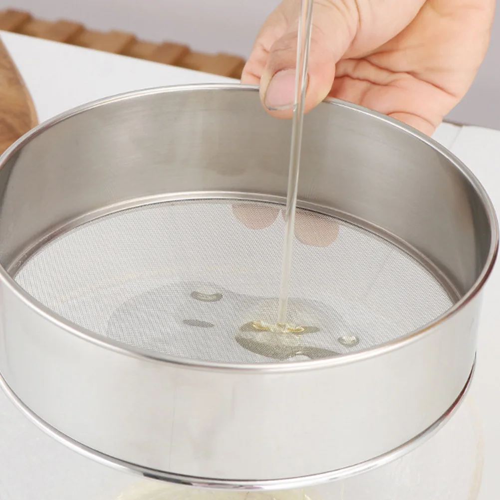 Stainless Steel Flour Sieve Mesh Sifter Fine Strainer Multi Hole Bakeries Tools Cake Baking Pan Kitchen Supplies
Stainless Steel Flour Sieve Mesh Sifter Fine Strainer Multi Hole Bakeries Tools Cake Baking Pan Kitchen Supplies