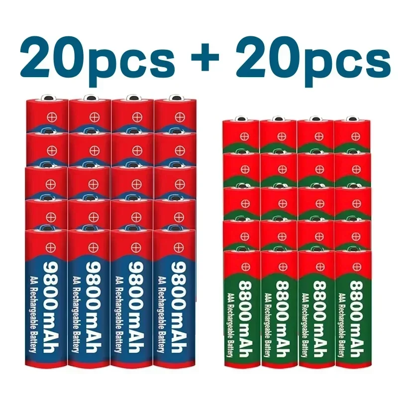 Rechargeable Alkaline Battery, 1.5V AA 9800 mAh, 1.5V AAA 8800 mAh, Clock, Toys, Camera, New, 2023
Rechargeable Alkaline Battery, 1.5V AA 9800 mAh, 1.5V AAA 8800 mAh, Clock, Toys, Camera, New, 2023