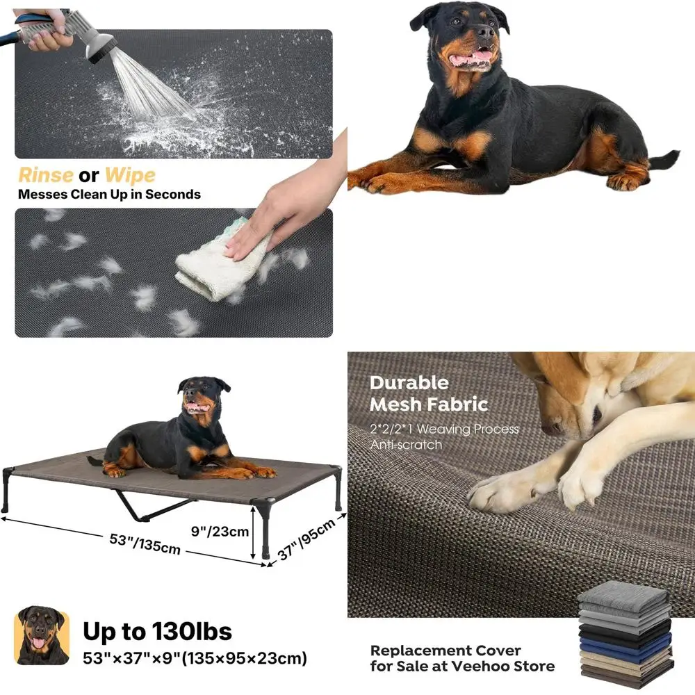 Большая охлаждающая приподнятая кровать для собак на открытом воздухе с сеткой и нескользящими ножками, 53x37 коричневая
Большая охлаждающая приподнятая кровать для собак на открытом воздухе с сеткой и нескользящими ножками, 53x37 коричневая