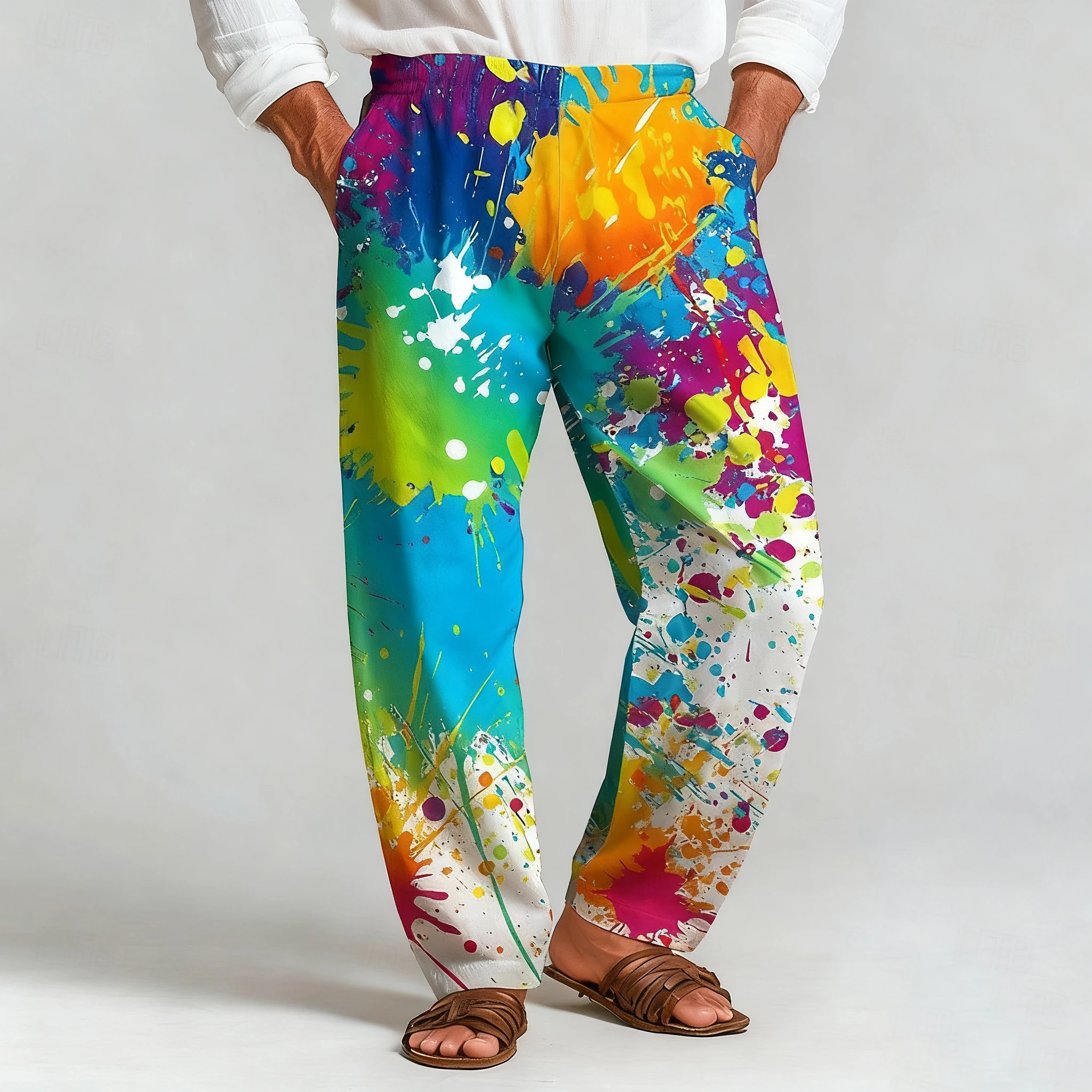 2025 Men's Colorful Ink 3d Print Pants Trousers Home Pajama Pants Elastic Waist Casual Home Trousers Men Women Home Clothing
2025 Men's Colorful Ink 3d Print Pants Trousers Home Pajama Pants Elastic Waist Casual Home Trousers Men Women Home Clothing