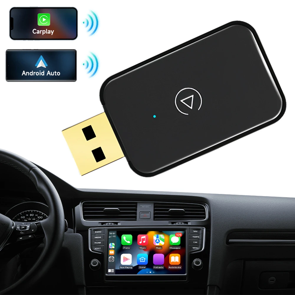 Wireless CarPlay Android Auto Adapter Smart AI Box BT WiFi 5.8G Plug and Play Smart Link for Wired Carplay Android Auto Cars
Wireless CarPlay Android Auto Adapter Smart AI Box BT WiFi 5.8G Plug and Play Smart Link for Wired Carplay Android Auto Cars