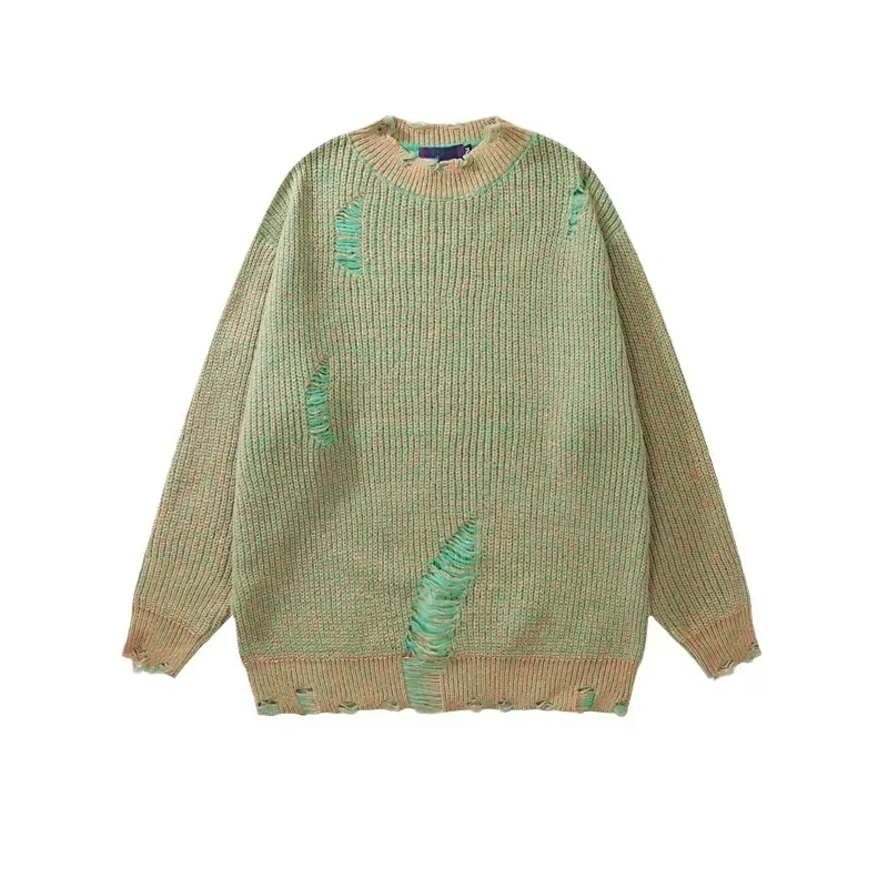 Trendy Hip Hop Loose Fit Knit Sweater For Men And Women Casual Spring Autumn New Style Holes Sensibility Sweater Versatile
Trendy Hip Hop Loose Fit Knit Sweater For Men And Women Casual Spring Autumn New Style Holes Sensibility Sweater Versatile