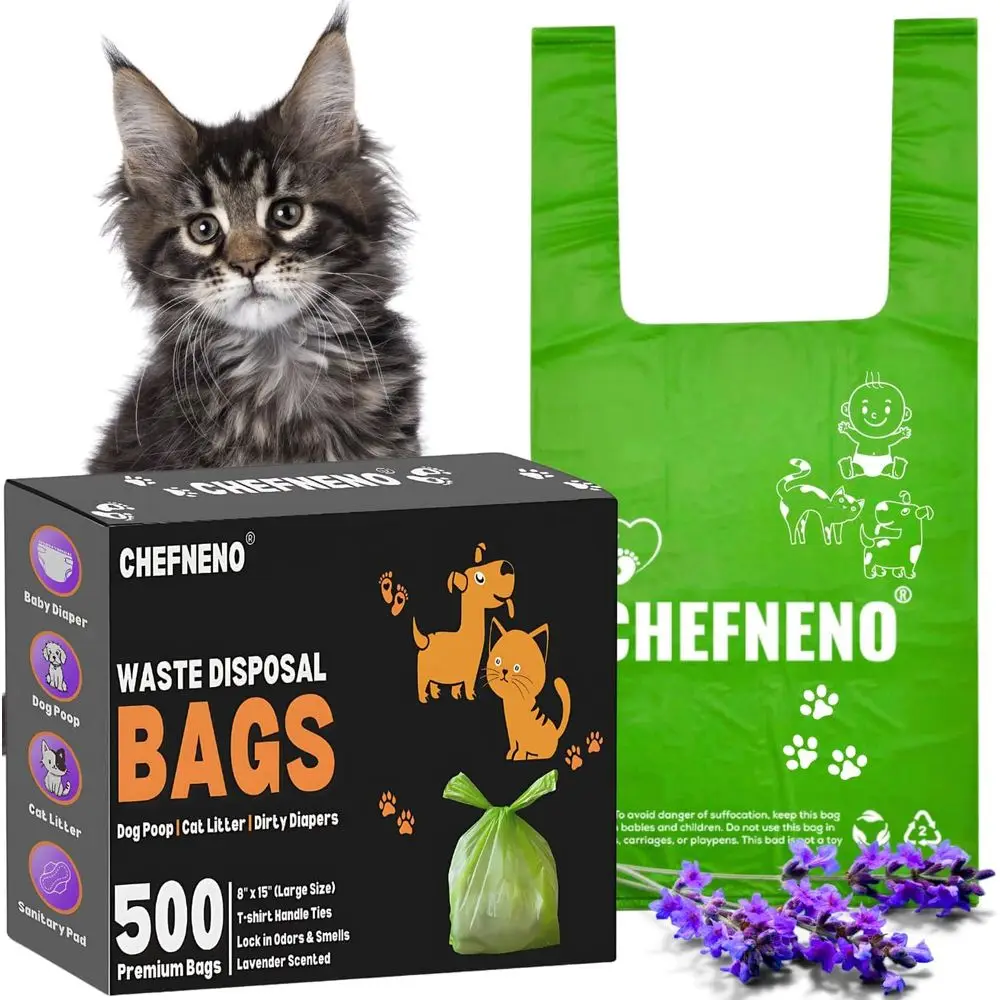 Biodegradable Lavender Scented 500-Count Cat Litter & Dog Poop Bags with Easy Tie Handles
Biodegradable Lavender Scented 500-Count Cat Litter & Dog Poop Bags with Easy Tie Handles