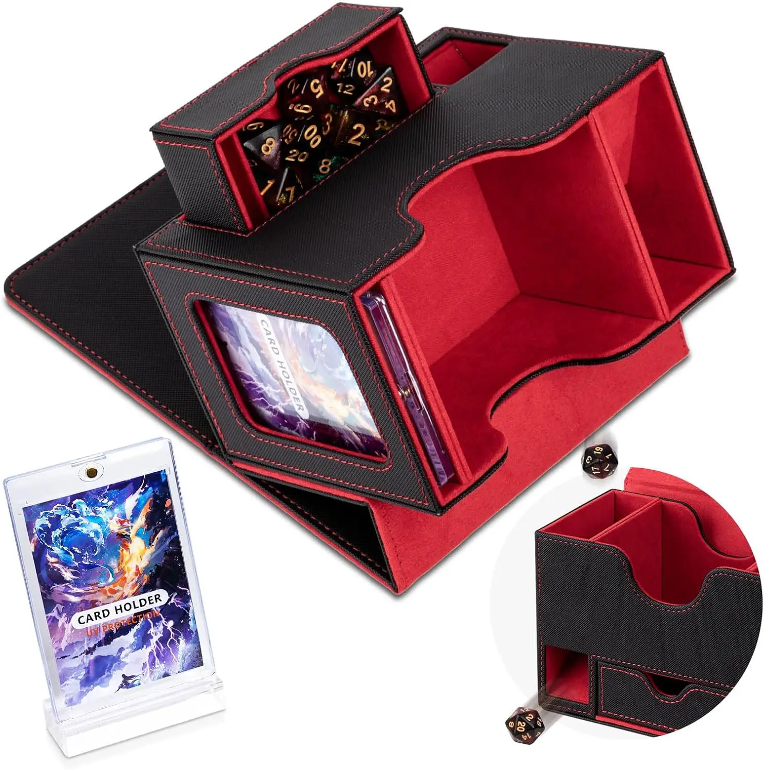 Новая коробка-органайзер из ПУ кожи для карт, на 20 карт, для Game King Commander, большой размер, для хранения карт Na Zha, прямоугольный кожаный коврик-органайзер
Новая коробка-органайзер из ПУ кожи для карт, на 20 карт, для Game King Commander, большой размер, для хранения карт Na Zha, прямоугольный кожаный коврик-органайзер