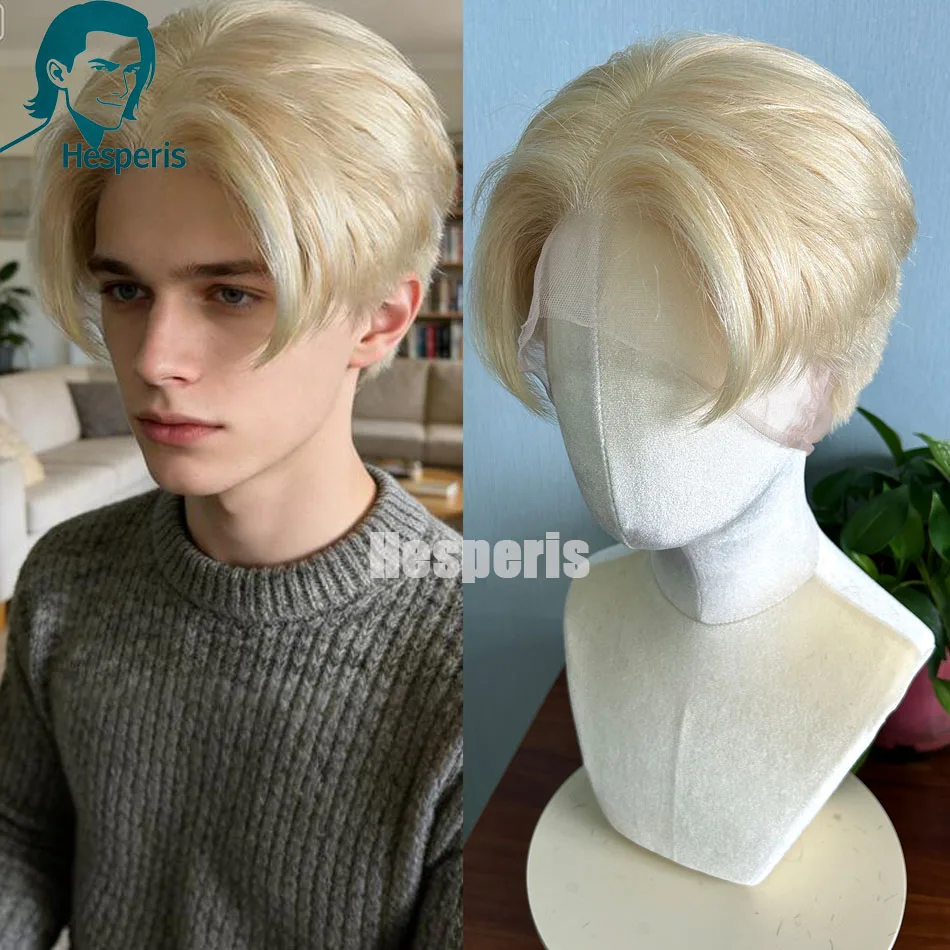 Hesperis Brazilian Remy Hair Short Full Lace Wig for Men Natural Look Pixie Cut Male Wigs 613 Color Hair Replacement System
Hesperis Brazilian Remy Hair Short Full Lace Wig for Men Natural Look Pixie Cut Male Wigs 613 Color Hair Replacement System