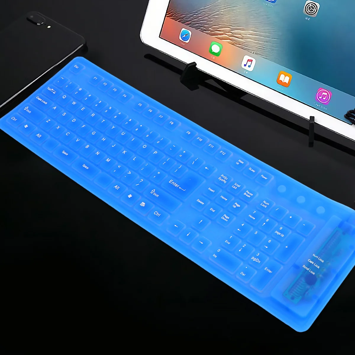 109 Keys Slim Silicone Keyboard Washable USB Wired External Folding Keyboard for Laptop Desktop Office Use
109 Keys Slim Silicone Keyboard Washable USB Wired External Folding Keyboard for Laptop Desktop Office Use