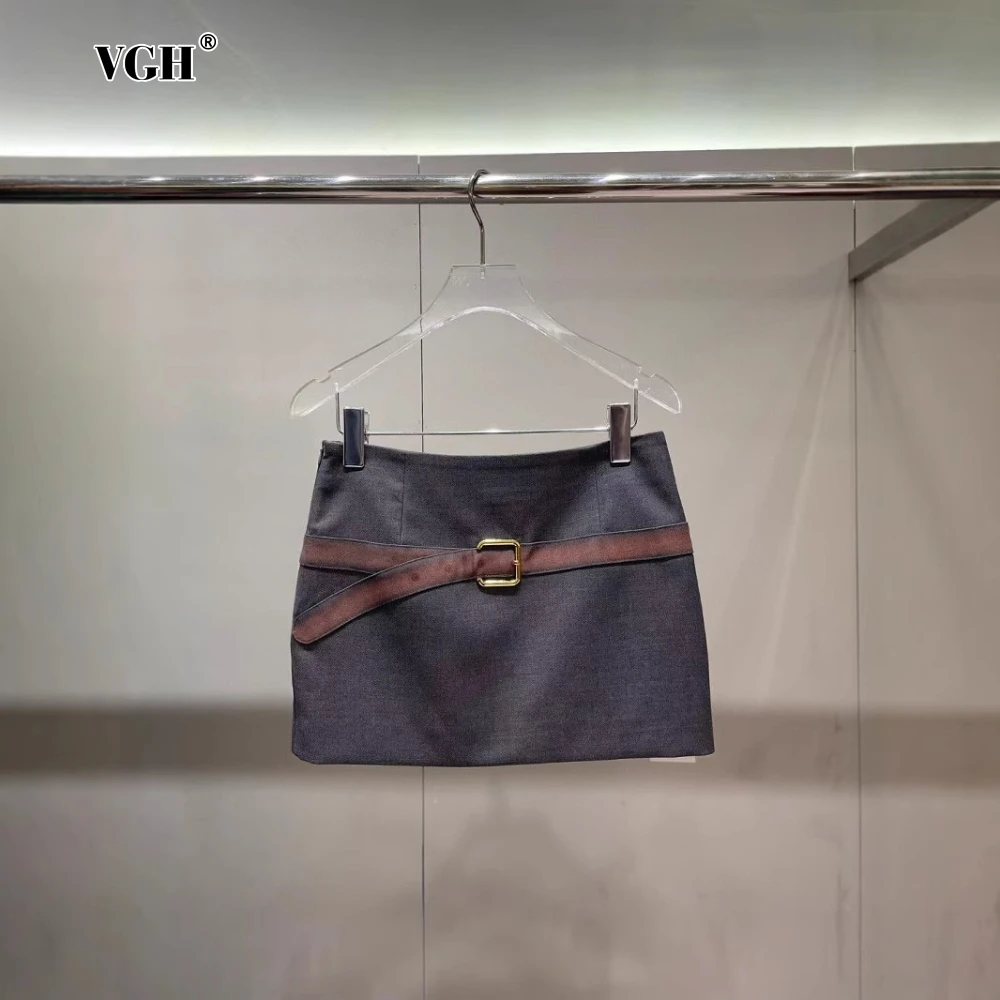 VGH Summer Patchwork 3D Belt Printing Skirt for Women High Waist Fashionable Bodycon Mini Skirts Female Korean Style Clothes New
VGH Summer Patchwork 3D Belt Printing Skirt for Women High Waist Fashionable Bodycon Mini Skirts Female Korean Style Clothes New