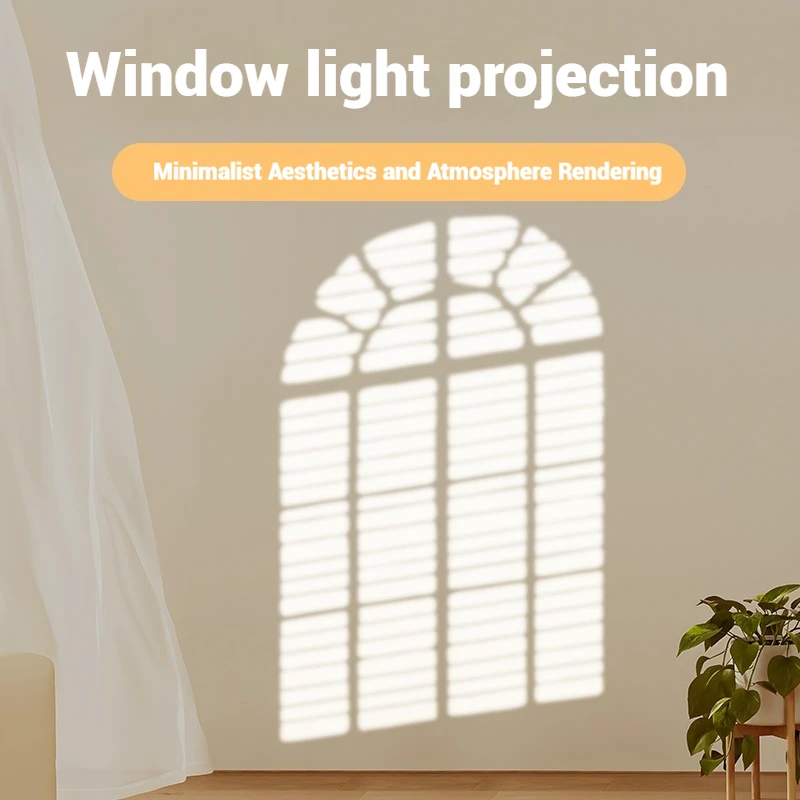 Fake window projection lamp simulates sunlight blinds light and shadow bedroom live studio background wall decoration atmosphere
Fake window projection lamp simulates sunlight blinds light and shadow bedroom live studio background wall decoration atmosphere