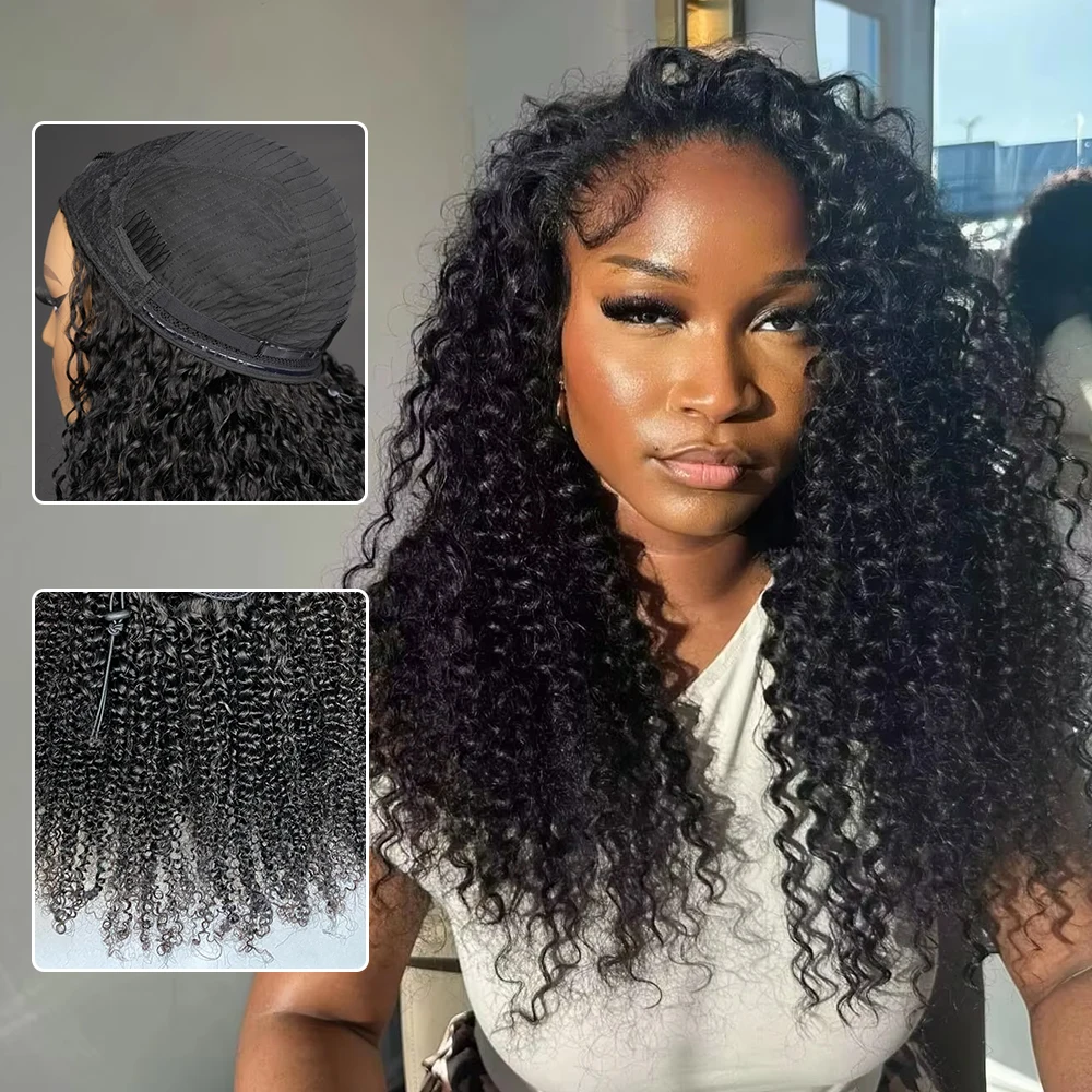 300 Density Curly Half Wig Human Hair 16 to 30 Inches Rope-drawing Afro Wig Natural Water Deep Wave Flipover Flip Over Half Wig
300 Density Curly Half Wig Human Hair 16 to 30 Inches Rope-drawing Afro Wig Natural Water Deep Wave Flipover Flip Over Half Wig