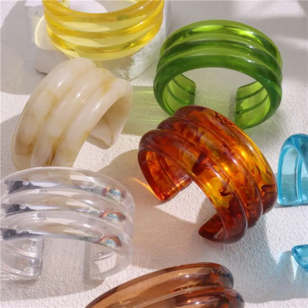 Bohemian Acrylic Open Bangle Smudging Resin Three Layers Wide Bracelet Minority Design Dopamine Retro Hand Ring Gift
Bohemian Acrylic Open Bangle Smudging Resin Three Layers Wide Bracelet Minority Design Dopamine Retro Hand Ring Gift