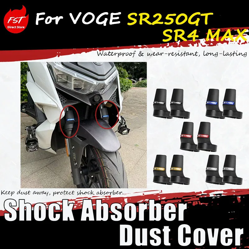 For VOGE SR250GT/SR4 MAX modification, the front shock absorber protection cover and dust-proof cover are provided.
For VOGE SR250GT/SR4 MAX modification, the front shock absorber protection cover and dust-proof cover are provided.