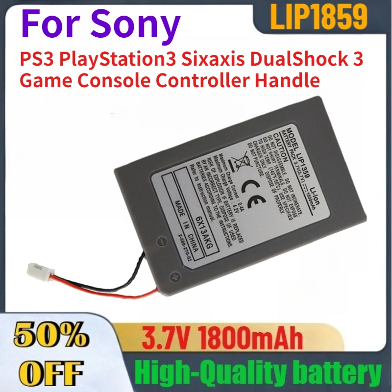 1800mAh LIP1859 Rechargeable Li-ion Battery for Sony PS3 PlayStation3 Sixaxis DualShock 3 Game Console Controller Handle
1800mAh LIP1859 Rechargeable Li-ion Battery for Sony PS3 PlayStation3 Sixaxis DualShock 3 Game Console Controller Handle