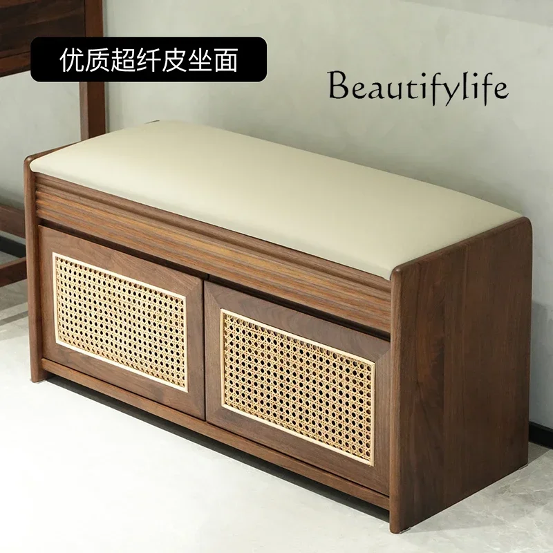 yj9 Black walnut shoe changing stool shoe cabinet integrated household retro flip storage door shoe stool
yj9 Black walnut shoe changing stool shoe cabinet integrated household retro flip storage door shoe stool