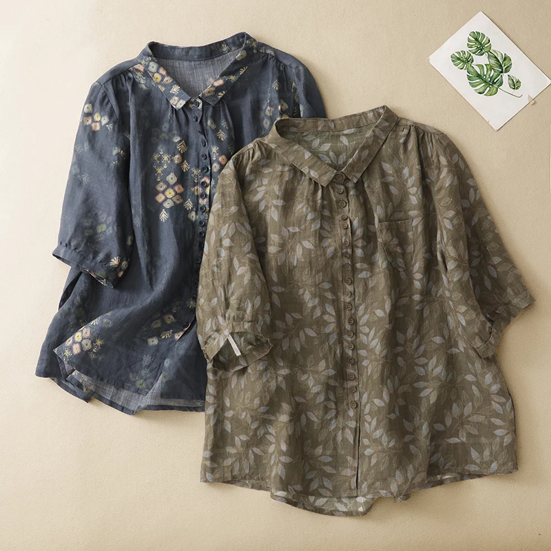 Spring Summer 2026 Large Size Printed Fashionable Top Korean Style Mommy's Clothing Retro Trendy Korean Big Code Shirt
Spring Summer 2026 Large Size Printed Fashionable Top Korean Style Mommy's Clothing Retro Trendy Korean Big Code Shirt