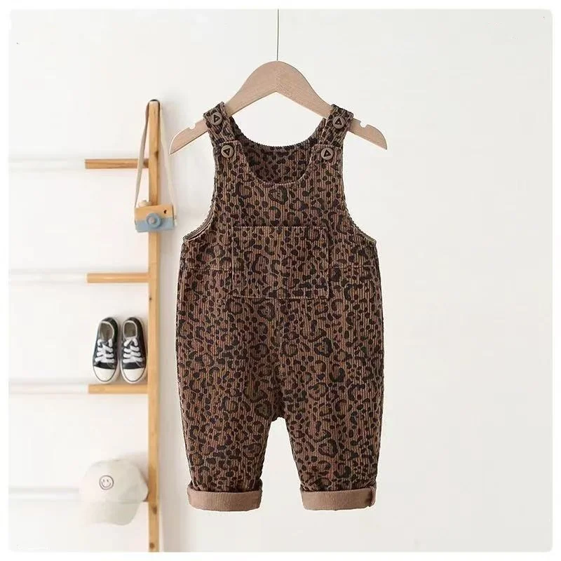 Spring and Autumn Kids Clothes Corduroy Girls Overall Leopard Print Boys Jumpsuits Children Playsuit 1-4Years
Spring and Autumn Kids Clothes Corduroy Girls Overall Leopard Print Boys Jumpsuits Children Playsuit 1-4Years
