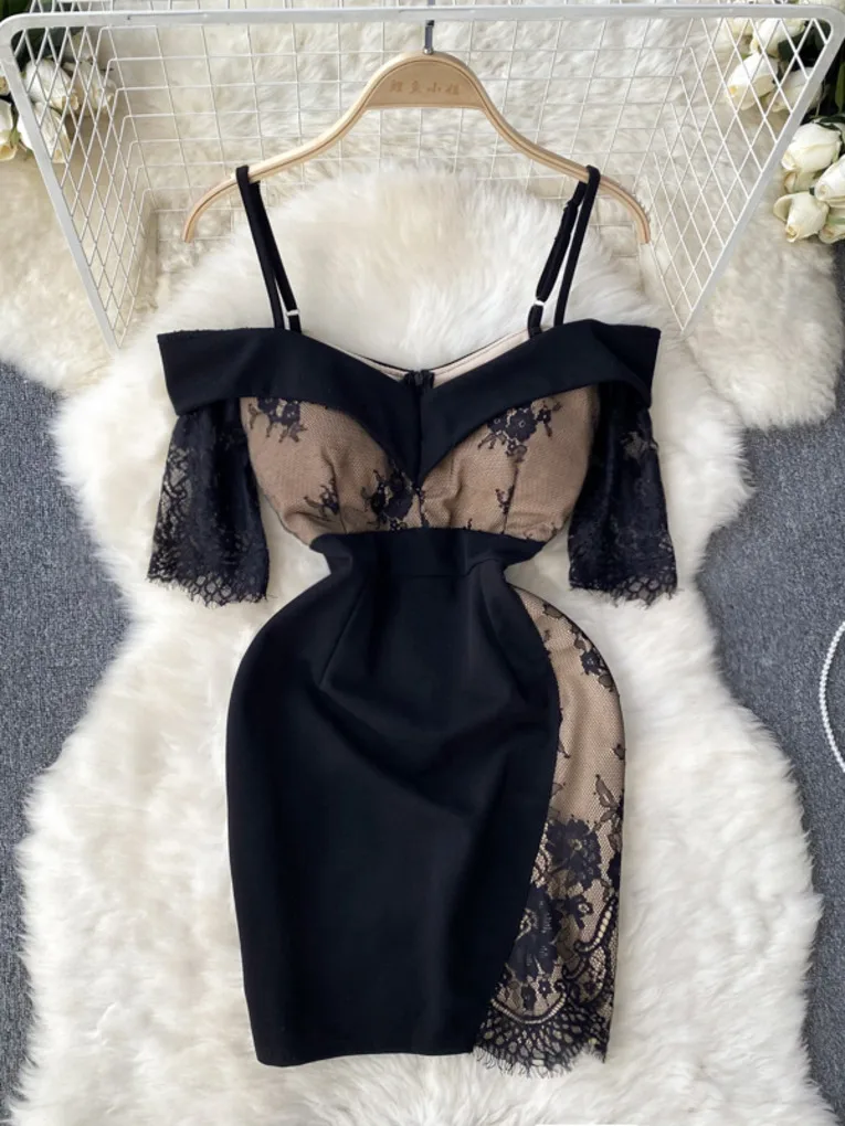 ssTss 2024 Women Summer Dress Sexy Hollow Out Floral Lace Patchwork Half Sleeve Spaghetti Strap High Waist Mini Bodycon Dress
ssTss 2024 Women Summer Dress Sexy Hollow Out Floral Lace Patchwork Half Sleeve Spaghetti Strap High Waist Mini Bodycon Dress