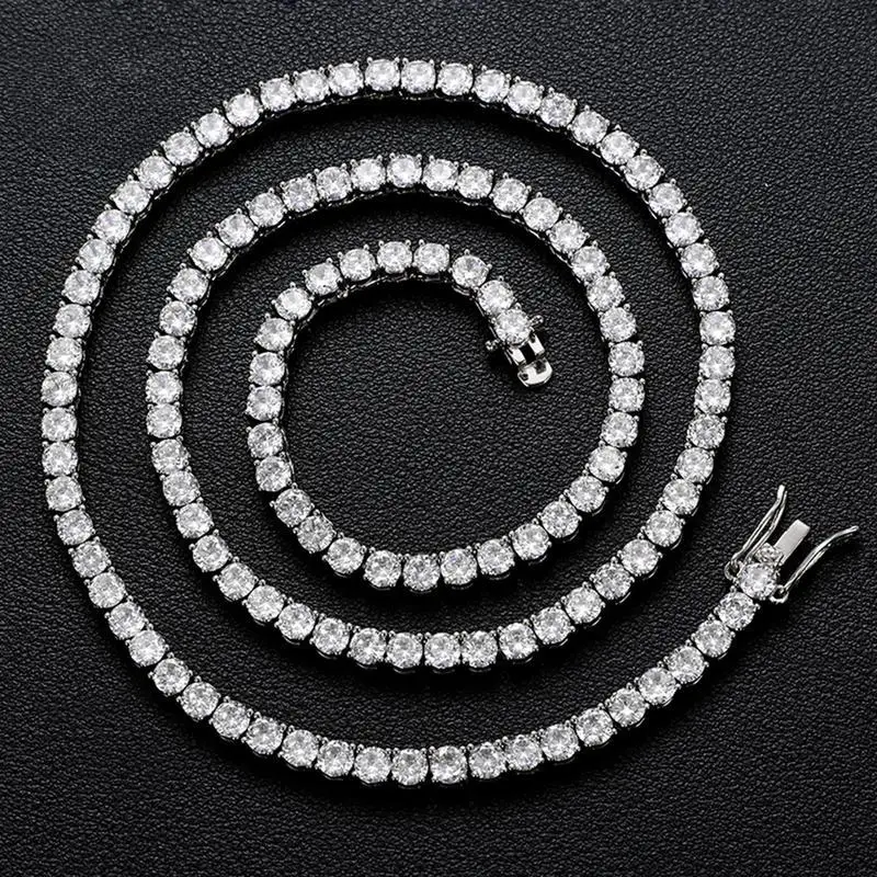 ICE HUE 3mm Three Prong Inlaid Shiny Synthetic MD Tennis Chain 9-2-5 Sterling Silver Necklace Unisex Hip Hop Rap Trend Gift
ICE HUE 3mm Three Prong Inlaid Shiny Synthetic MD Tennis Chain 9-2-5 Sterling Silver Necklace Unisex Hip Hop Rap Trend Gift