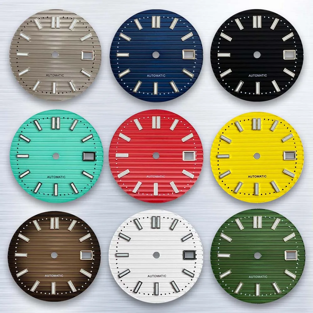 30.5mm S Logo black Dial Green Luminous Suitable for NH35 Movement Nautilus Watch Modification repair Accessories
30.5mm S Logo black Dial Green Luminous Suitable for NH35 Movement Nautilus Watch Modification repair Accessories