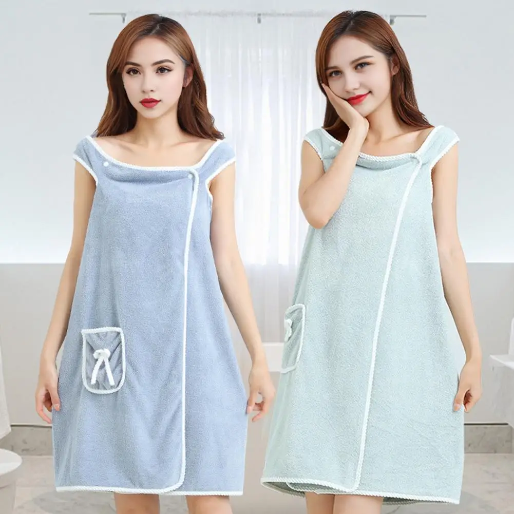 Women Bath Wrap Coral Velvet Bath Dress Quick Dry Towel with Bowknot Pocket Absorbent Bath Towel for Home Hotel Dormitory
Women Bath Wrap Coral Velvet Bath Dress Quick Dry Towel with Bowknot Pocket Absorbent Bath Towel for Home Hotel Dormitory