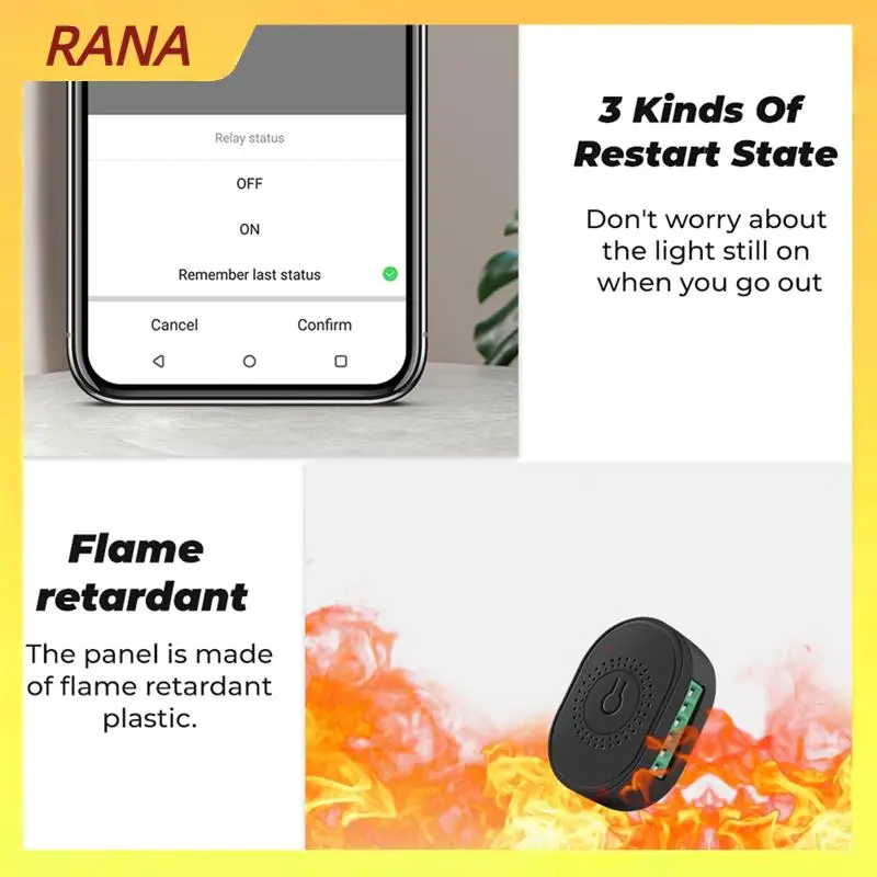 RANA RF433 Wi-Fi Smart Switch Tuya 16A Выключатель света Мини-реле домашнего выключателя с монитором мощности Приложение Smart Life Голос для Alexa
RANA RF433 Wi-Fi Smart Switch Tuya 16A Выключатель света Мини-реле домашнего выключателя с монитором мощности Приложение Smart Life Голос для Alexa