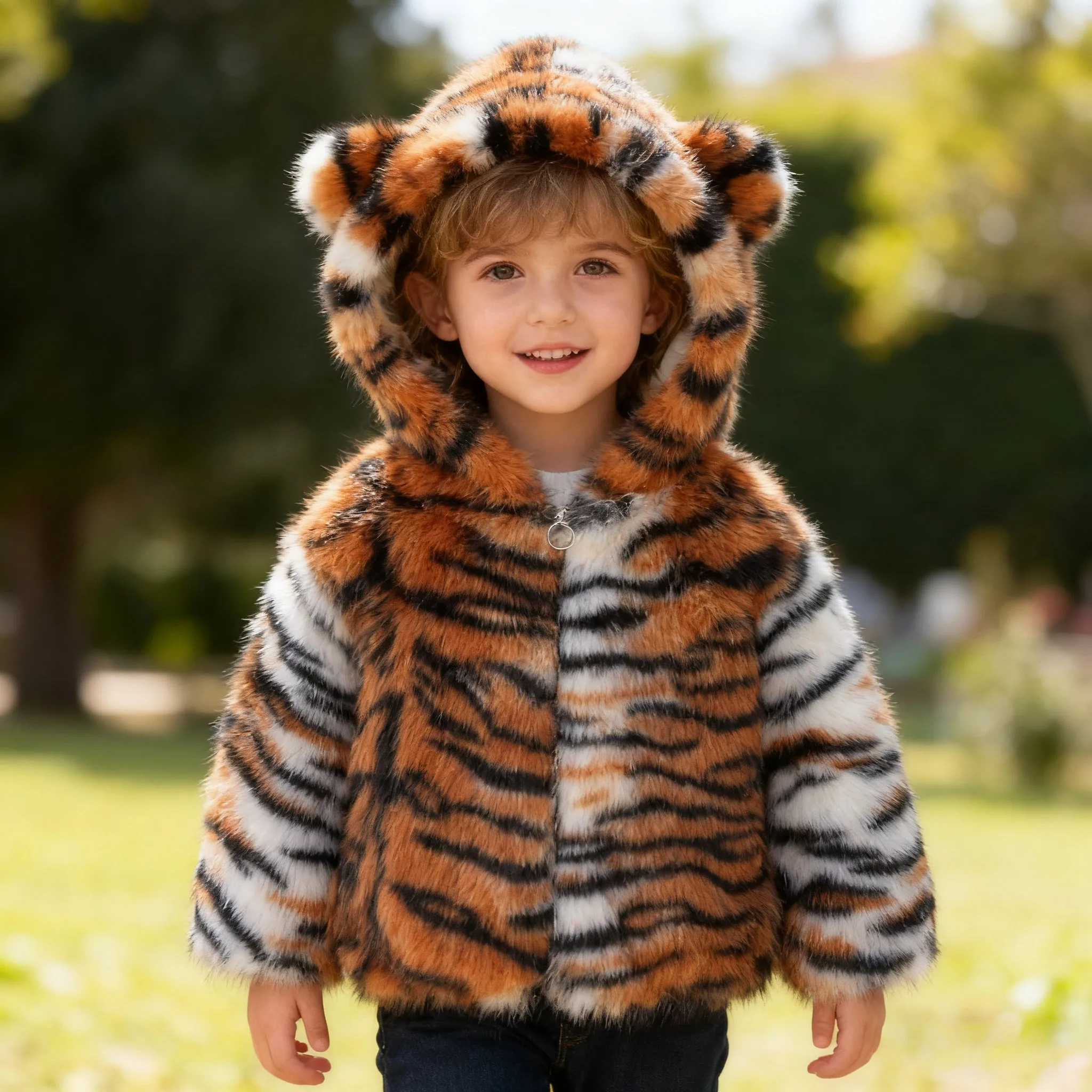 Boys Coats Spring Autumn Toddler Kids Jackets Hooded Windbreaker windproof coat Tiger-patterned faux fur plush coat
Boys Coats Spring Autumn Toddler Kids Jackets Hooded Windbreaker windproof coat Tiger-patterned faux fur plush coat