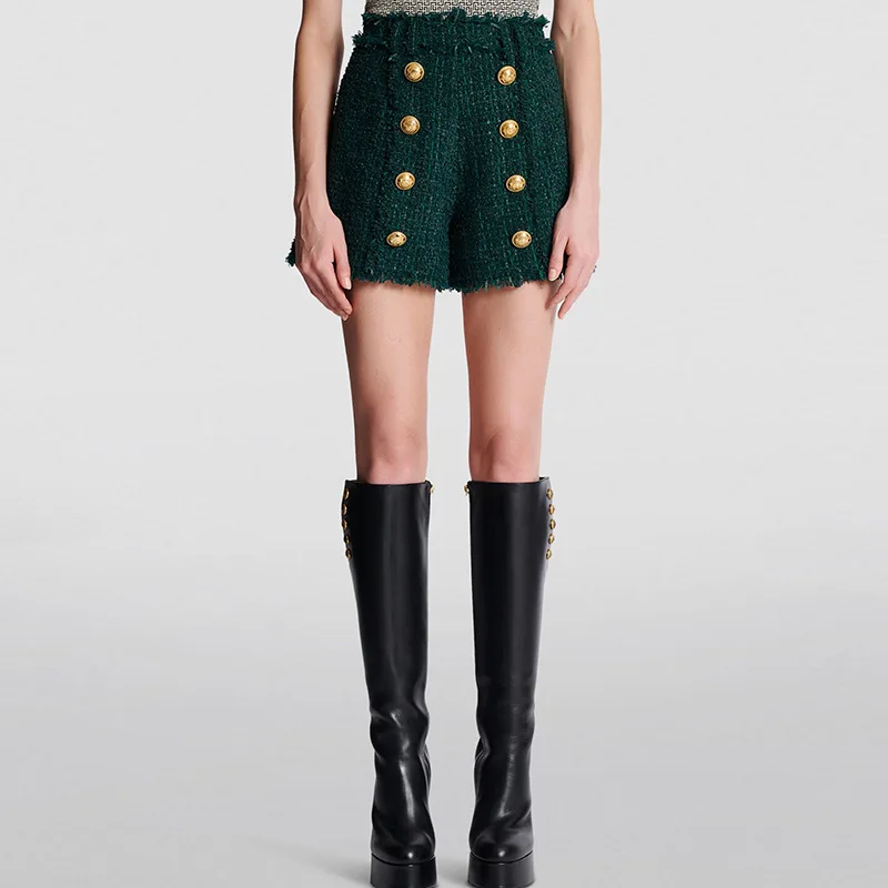 2023 New Arrival Lady Designed Bottoms Women Autumn Winter Double-breasted All-match Tweeds Shorts
2023 New Arrival Lady Designed Bottoms Women Autumn Winter Double-breasted All-match Tweeds Shorts
