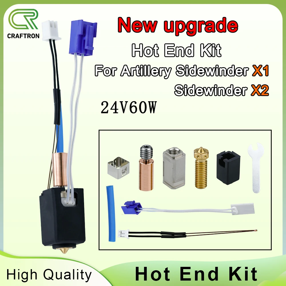 For Artillery Sidewinder X2 SW-X1 Hotend Kit Upgrade 24V 60W 3D Printer Parts Nozzle Hot End For Artillery Sidewinder X1 SW-X2
For Artillery Sidewinder X2 SW-X1 Hotend Kit Upgrade 24V 60W 3D Printer Parts Nozzle Hot End For Artillery Sidewinder X1 SW-X2