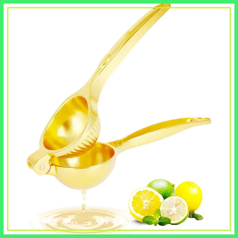 Heavy Duty Zinc Alloy Lemon Squeezer, Manual Citrus Juicer Hand Press, High Yield Threaded Groove for Small Oranges Limes, Juice Maker for Cocktails Home Restaurant Kitchen
Heavy Duty Zinc Alloy Lemon Squeezer, Manual Citrus Juicer Hand Press, High Yield Threaded Groove for Small Oranges Limes, Juice Maker for Cocktails Home Restaurant Kitchen