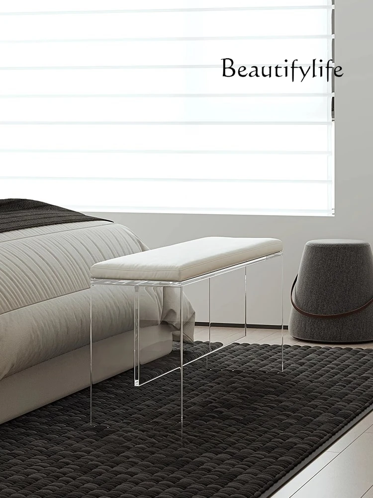 Light luxury acrylic bedside stool Bedroom household bedside front armchair Long strip shoe changing stool
Light luxury acrylic bedside stool Bedroom household bedside front armchair Long strip shoe changing stool
