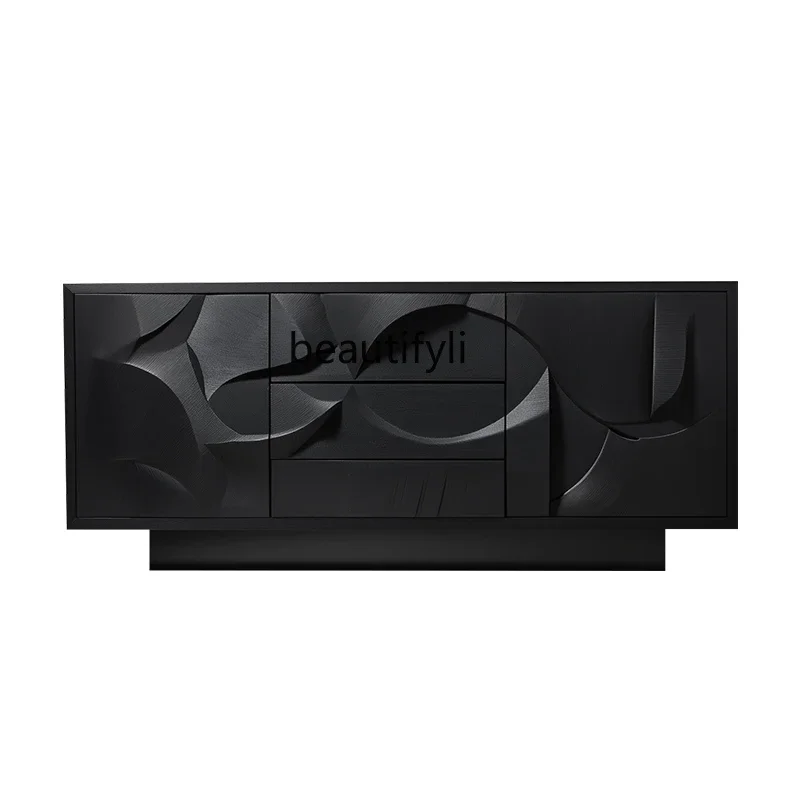 Nordic art dining side cabinet black retro locker wabi sandy wind high-end solid wood porch cabinet designer53
Nordic art dining side cabinet black retro locker wabi sandy wind high-end solid wood porch cabinet designer53