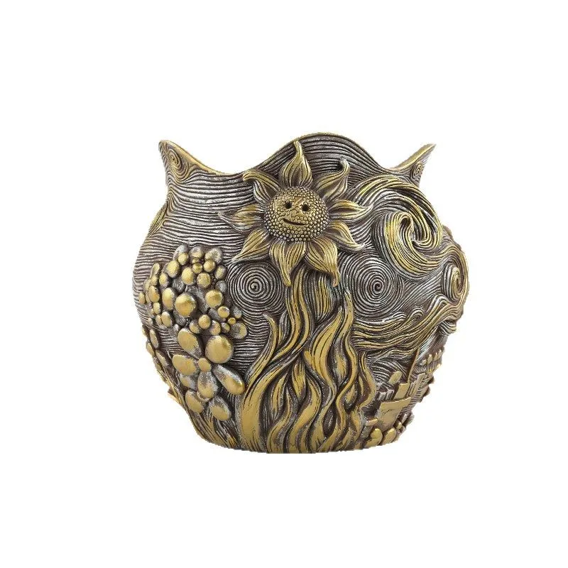DSA gold sunflower resin flower pot courtyard garden home desktop potted ornament wholesale home
DSA gold sunflower resin flower pot courtyard garden home desktop potted ornament wholesale home