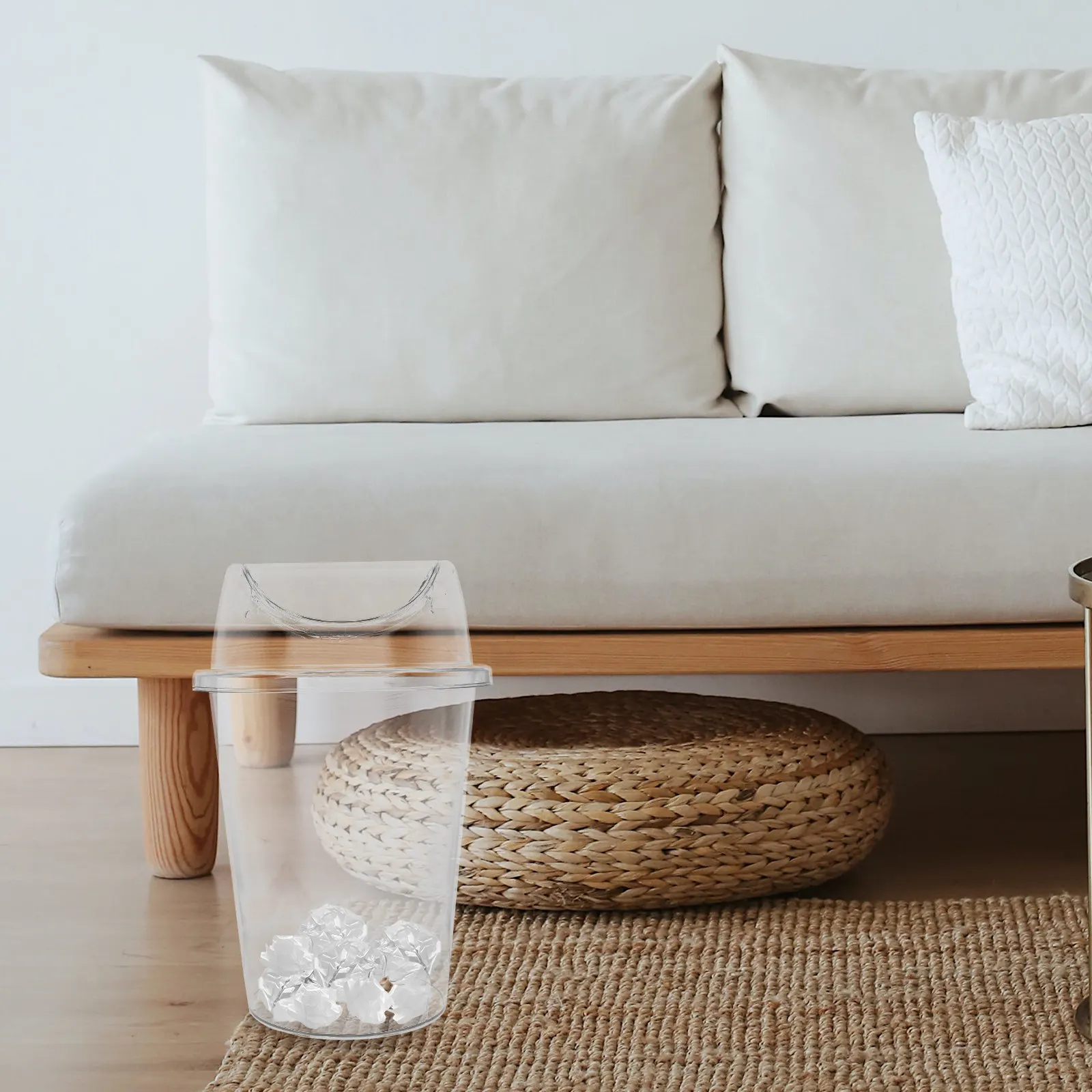 Круглая прозрачная мусорная корзина большой вместимости с крышкой, прочный пластиковый контейнер для мусора для дома, офиса, спальни, ванной комнаты
Круглая прозрачная мусорная корзина большой вместимости с крышкой, прочный пластиковый контейнер для мусора для дома, офиса, спальни, ванной комнаты