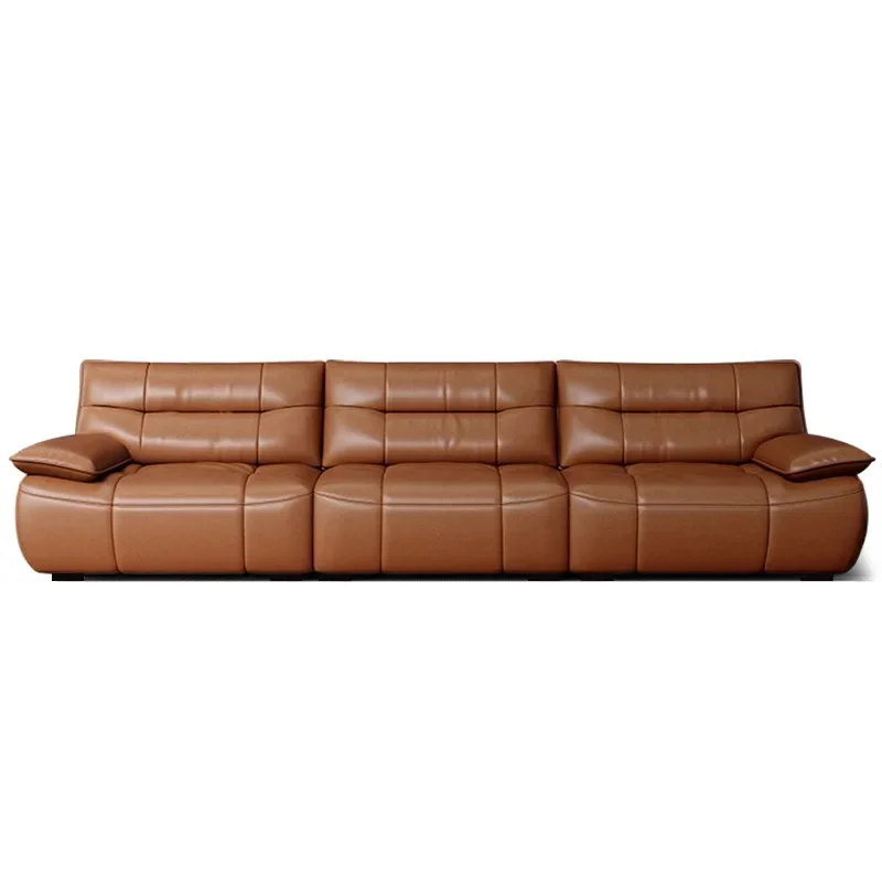 Moon leather sofa first floor, cowhide Italian minimalist living room, small apartment straight row of three people
Moon leather sofa first floor, cowhide Italian minimalist living room, small apartment straight row of three people