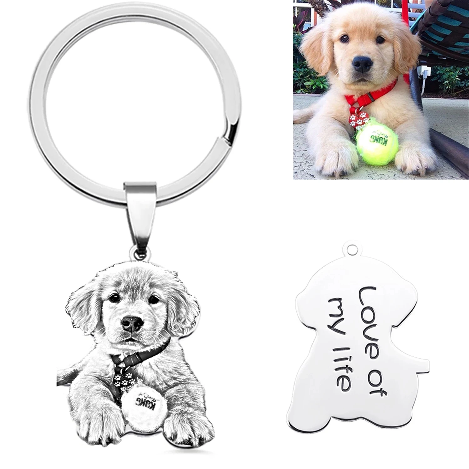 Dascusto Customized Pet Photo Keychain Stainless Steel Dog Tag Key Chain For Memorial Best Gift Personalized Pet Animal Keyring
Dascusto Customized Pet Photo Keychain Stainless Steel Dog Tag Key Chain For Memorial Best Gift Personalized Pet Animal Keyring