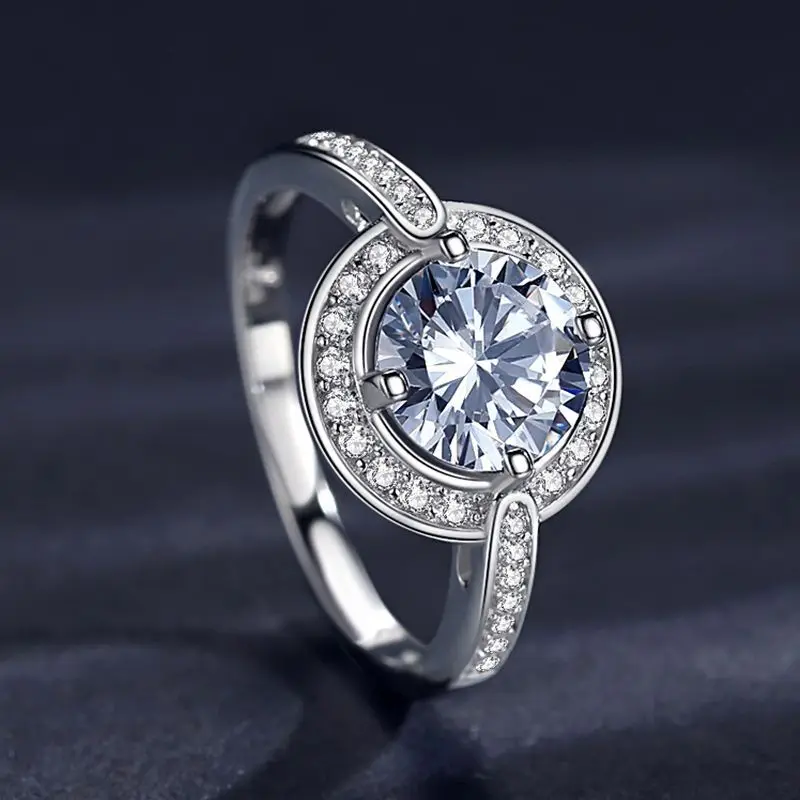 HTOTOH 925 Sterling Silver Rings Couple Engagement Jewelry Ring For Women 3 Carat Round Moissanite
HTOTOH 925 Sterling Silver Rings Couple Engagement Jewelry Ring For Women 3 Carat Round Moissanite