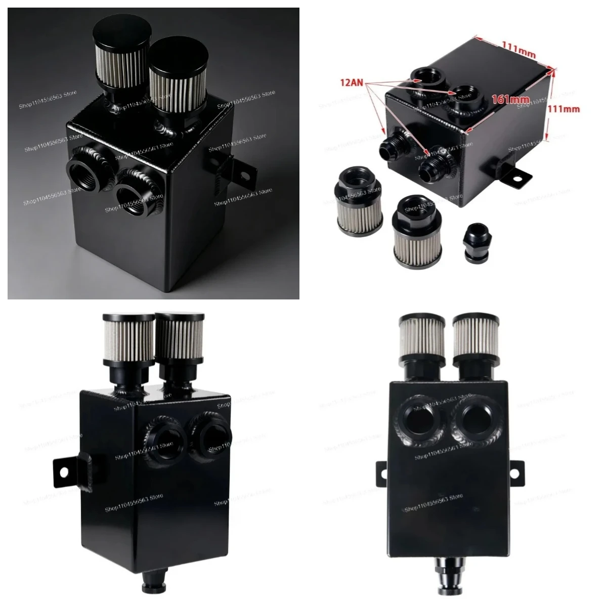 Universal Aluminum 2L Baffled Automotive Oil Catch Can Breather Tank 12AN Inlet 10AN Drain Filter Port
Universal Aluminum 2L Baffled Automotive Oil Catch Can Breather Tank 12AN Inlet 10AN Drain Filter Port